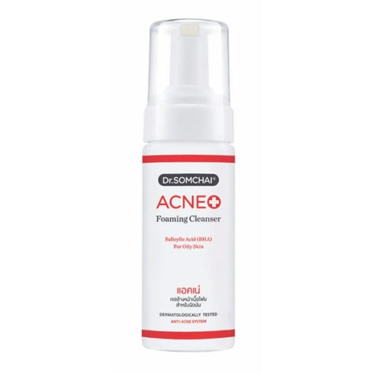 Dr Somchai Acne foaming cleanser 150ml bottle front view anti acne facial wash