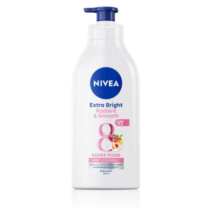 NIVEA Extra Bright Body Lotion 550ml front view pump bottle