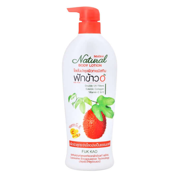 Mistine Fuk Kao Lotion Natural Body Lotion Gac Fruit Vitamin C E 500ml Front Bottle