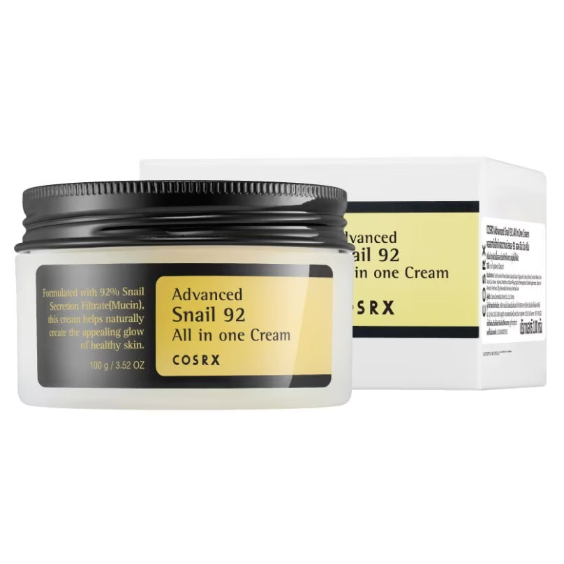 COSRX Advanced Snail Mucin 92 All in One Cream 100g jar with box packaging