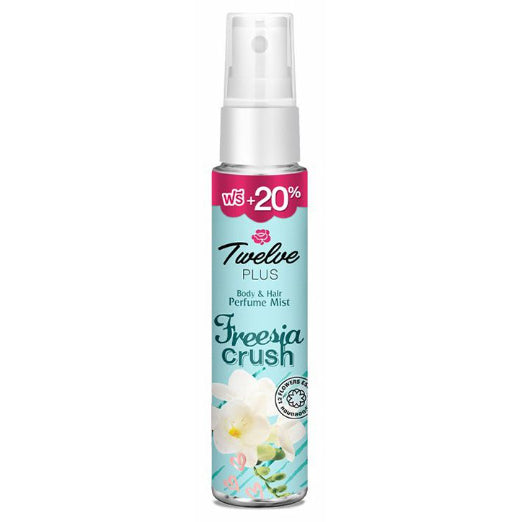 Twelve Plus Freesia Crush Mist body and hair perfume 25ml full bottle front view