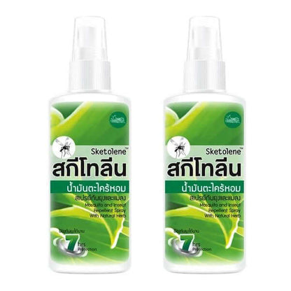 Sketolene Repellent Citronella mosquito spray 30ml herbal insect repellent 2 bottles front view