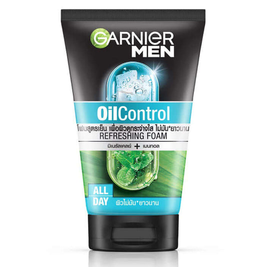Garnier Men Oil Control Foam front packaging refreshing foam tube 100g
