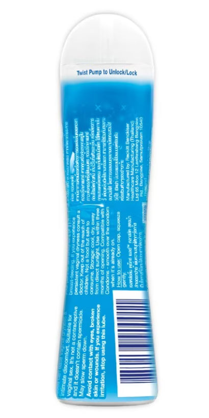 Durex Play Lubricant 50ml bottle standing upright with barcode visible on packaging