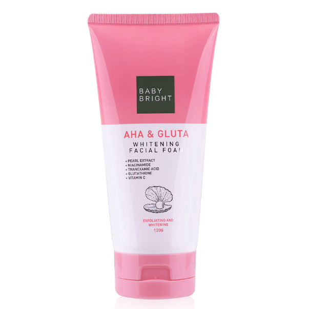 Baby Bright Gluta Facial Foam product tube front view on white background