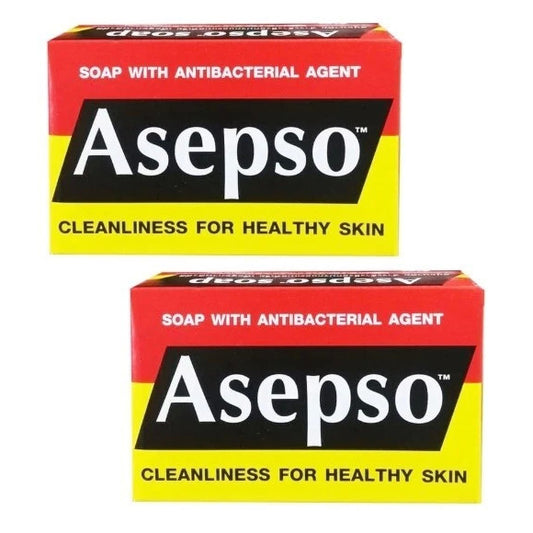 Asepo soap boxes, two bars stacked on top of each other.