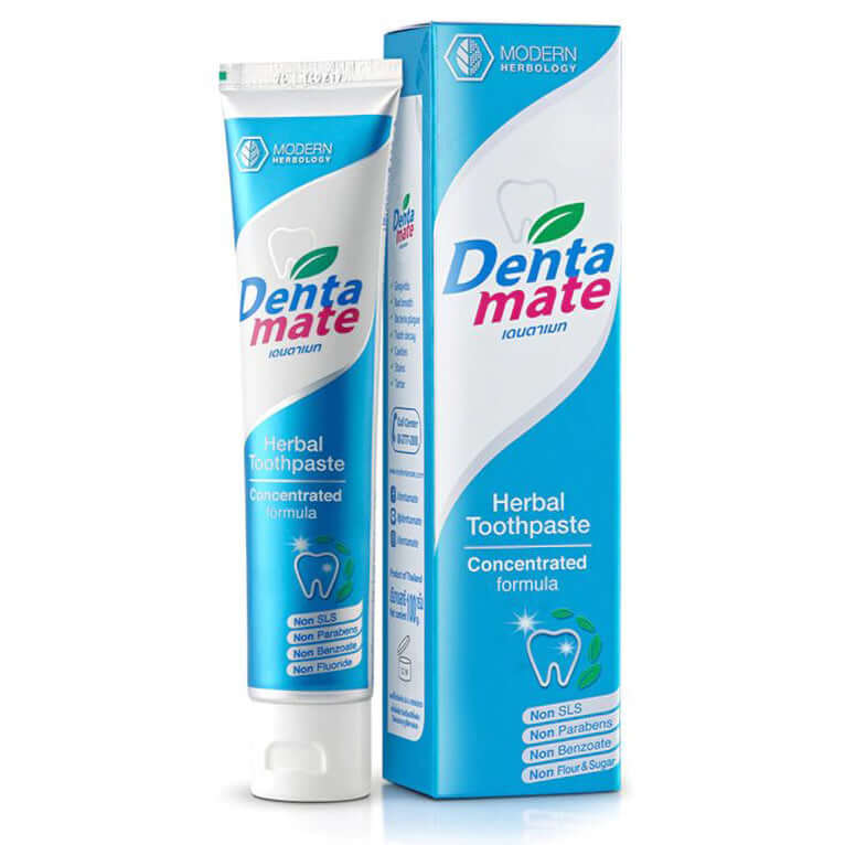 Dentamate Herbal Toothpaste 100g tube and box front view