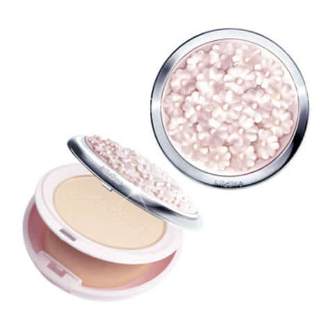 Mistine Flower BB Powder compact open with floral pressed powder SPF25 PA++