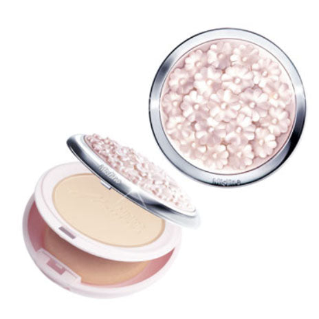 Mistine Flower BB Powder compact open with floral pressed powder SPF25 PA++