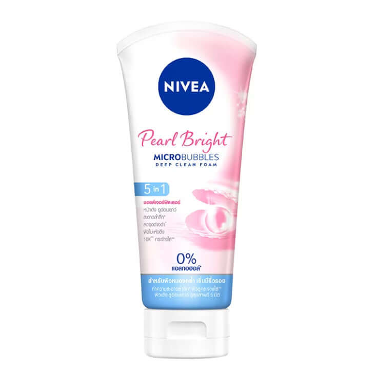 NIVEA Pearl Bright Facial Foam Microbubbles Deep Clean 5in1 single product front 100ml