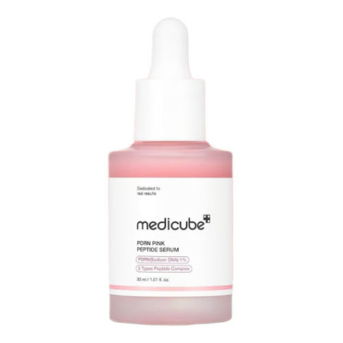 Medicube PDRN Pink Peptide Serum 30ml dropper bottle close-up