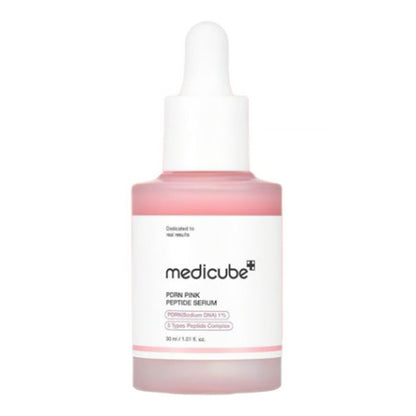 Medicube PDRN Pink Peptide Serum 30ml dropper bottle close-up
