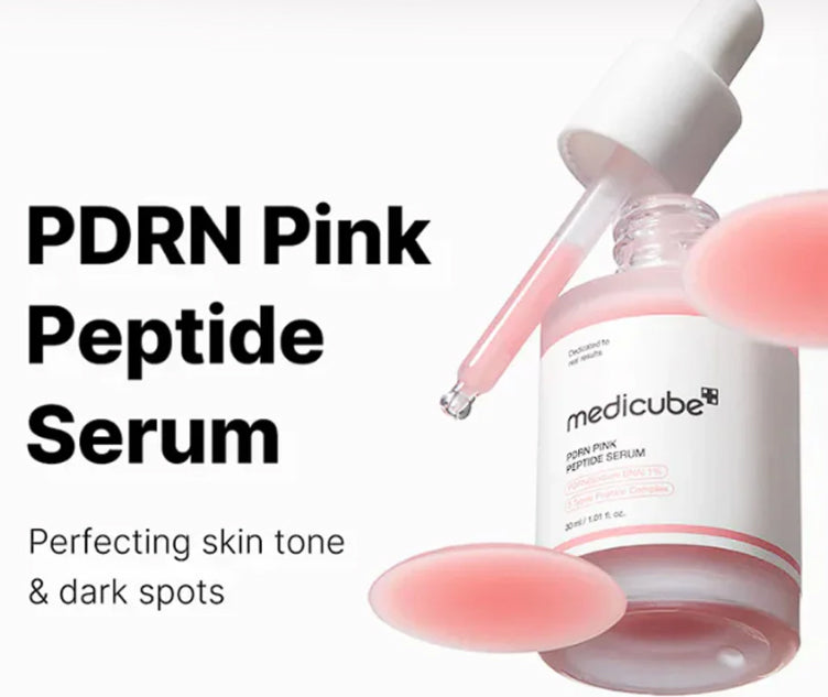 Medicube PDRN Pink Peptide Serum 30ml promotional design with dropper