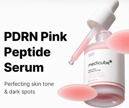 Medicube PDRN Pink Peptide Serum 30ml promotional design with dropper