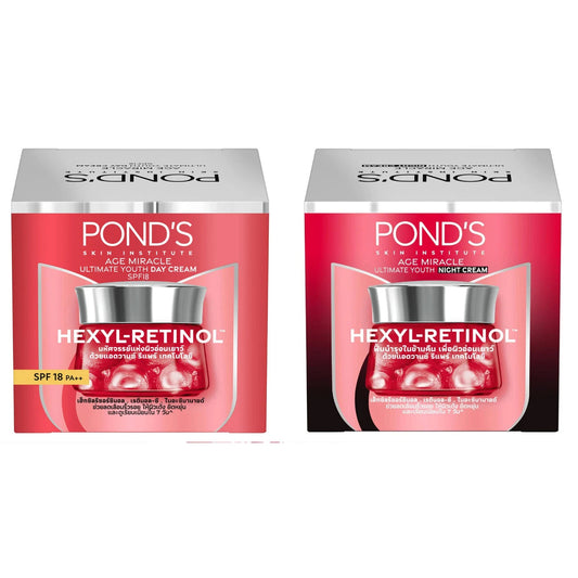 Ponds Age Miracle Cream Day SPF18 and Night Cream 2x10g travel set