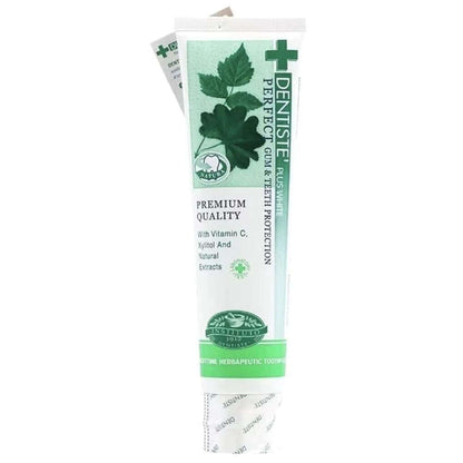 Dentiste Plus White Toothpaste with Vitamin C and Xylitol 160g premium quality packaging image.