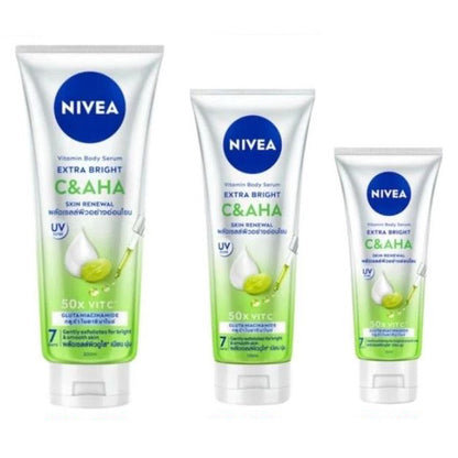 Nivea C AHA Body Serum Extra Bright Skin Renewal Vitamin Body Serum 70,170,300ml Front View