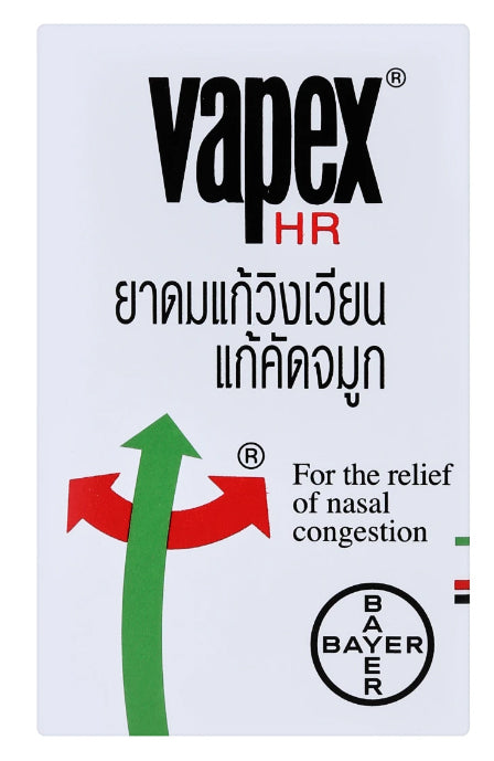 Vapex HR Inhaler Relief Label Front Showing Thai Text and Bayer Logo 5ml
