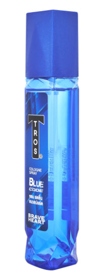 Tros Blue Code Brave Heart Cologne for men 100ml anti bacterial spray