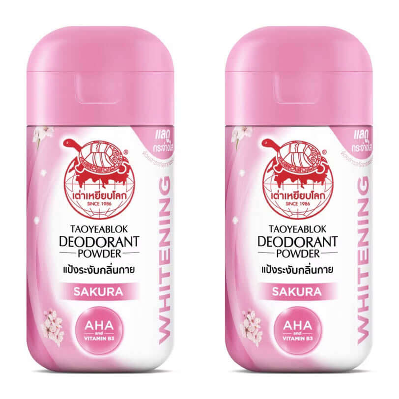 Taoyeablok Deodorant Powder Sakura 22g Twin Pack Front View