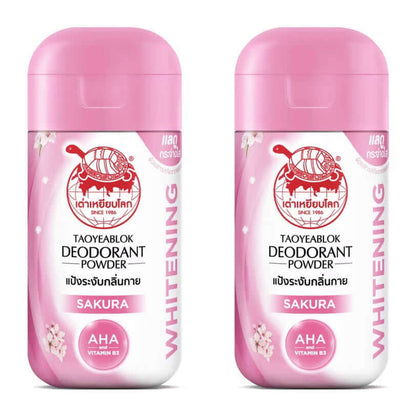 Taoyeablok Deodorant Powder Sakura 22g Twin Pack Front View