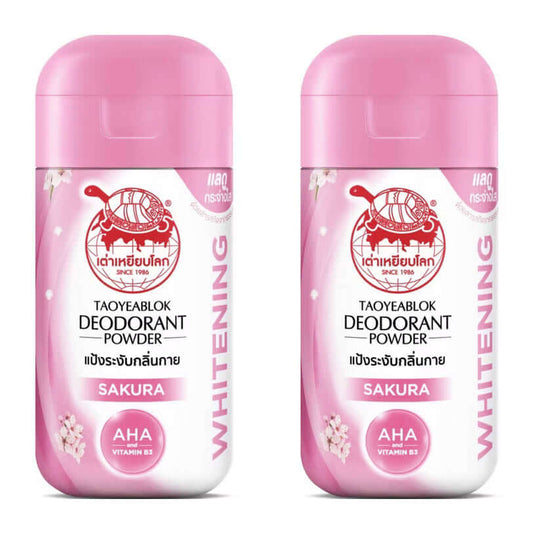 Taoyeablok Deodorant Powder Sakura 22g Twin Pack Front View