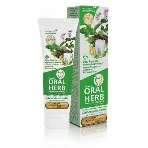 Oral Herb Herbal Toothpaste premium herbal fluoride toothpaste with natural Thai herbs for fresh breath and healthy gums.