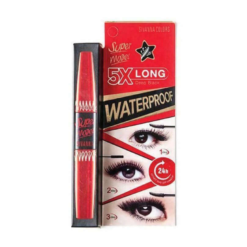 Sivanna Super Model Mascara packaging front deep black waterproof HF893