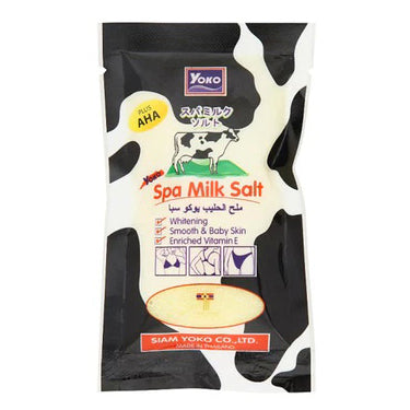 Yoko Spa Milk Salt Whitening AHA Body Scrub Exfoliator 50g for Smooth Baby Skin