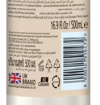 Imperial Leather Body Wash Cotton Flower Vanilla Orchid Moisturising Shower Gel Ingredients Label
