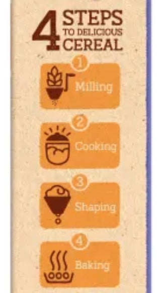 Nestlé Honey Stars Cereal packaging section highlighting 4 B-vitamins with orange icons