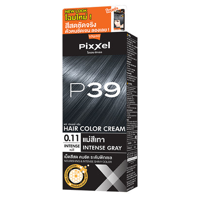 Lolane Pixxel P39 Intense Gray permanent hair color cream box