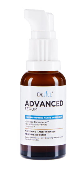 Dr.JiLL Advanced Serum 30ml bottle close up anti wrinkle skincare