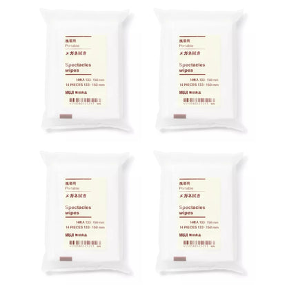 MUJI Lens Wipes 4 packs individually wrapped for glasses and screen cleaning