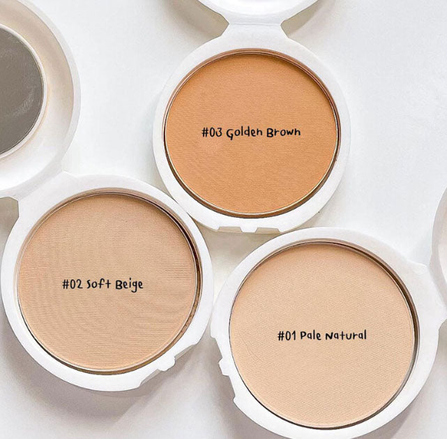 Butae Super Oil Control Powder shade options in multiple tones compact view