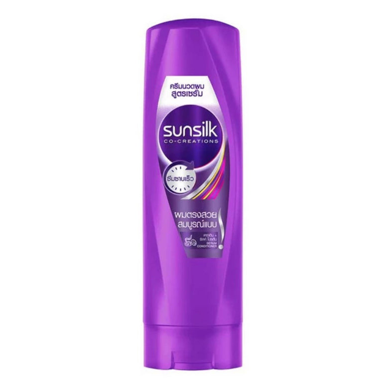 Sunsilk Perfect Straight Conditioner full bottle front view in purple packaging