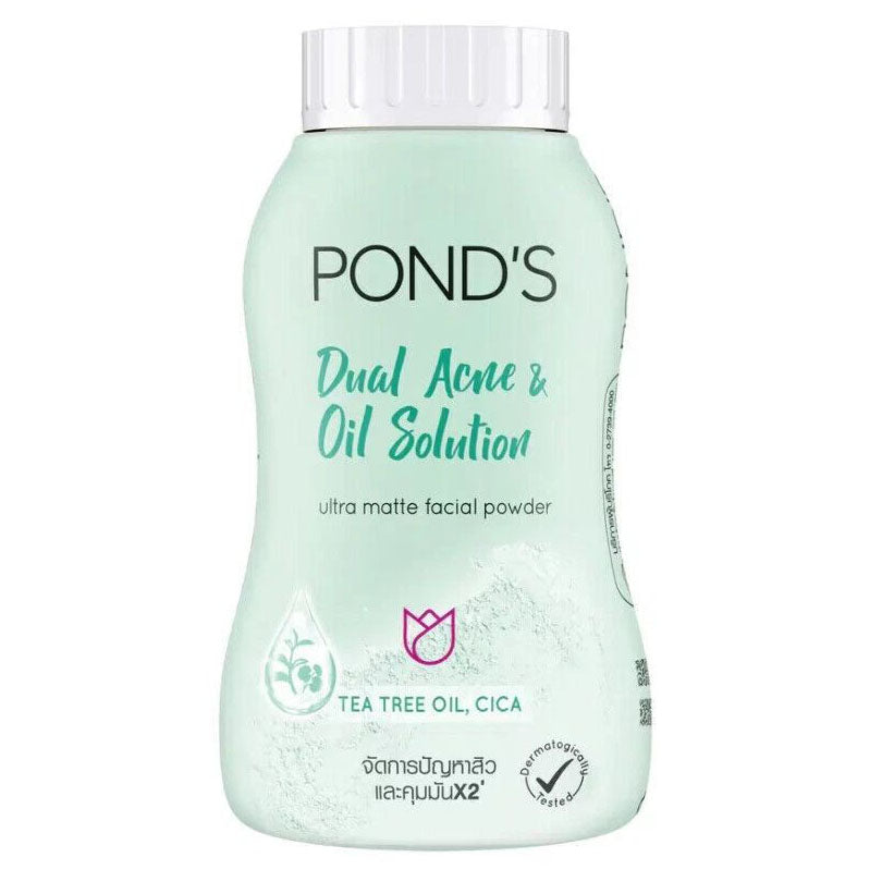 Ponds Dual Acne Oil Powder ultra matte facial powder bottle front view