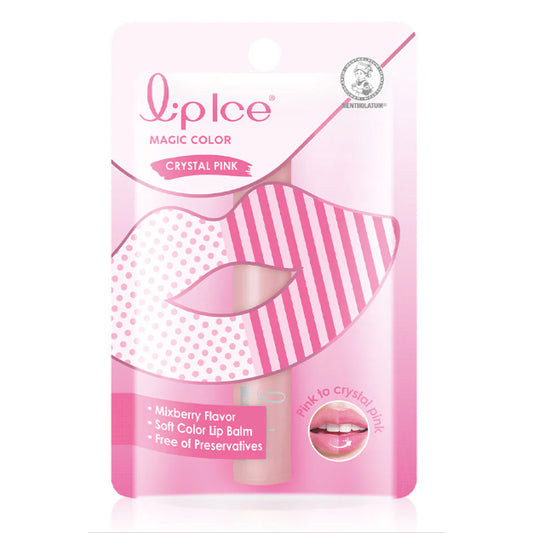  Mentholatum Lip Ice Magic Color tinted lip balm Crystal Pink 2g mixberry
