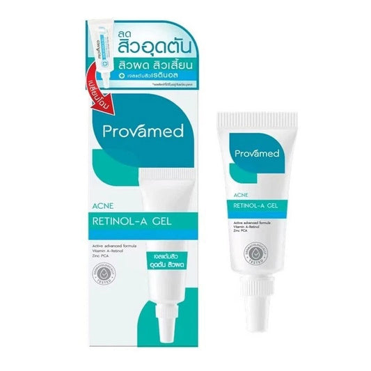 Provamed Retinol-A Acne Gel product box and tube displayed together