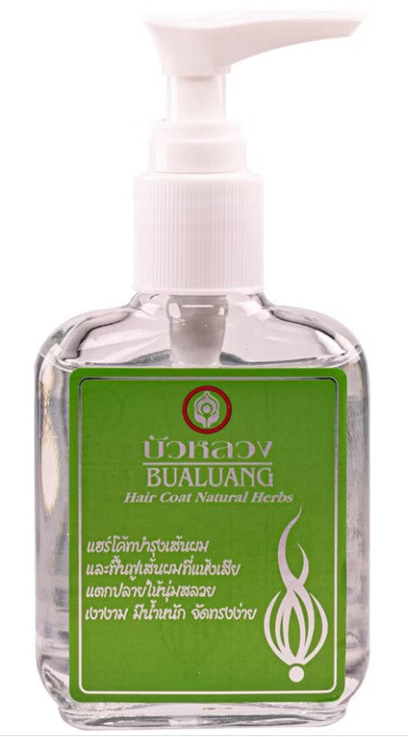BUALUANG Hair Coat Vitamin E Green Herbal Hair Serum Bottle 85ml