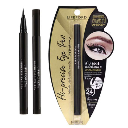 Lifeford Hi Precise Eye Pen black eyeliner packaging with pen and box front view