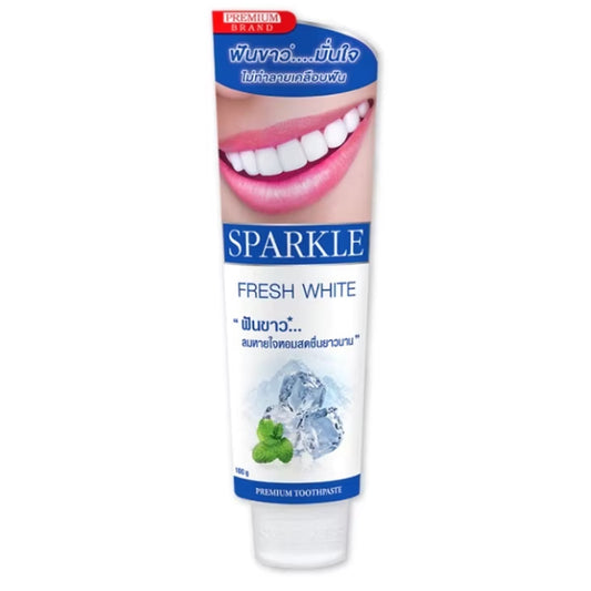 Sparkle Fresh White Toothpaste premium mint ice fresh breath 100g tube front view