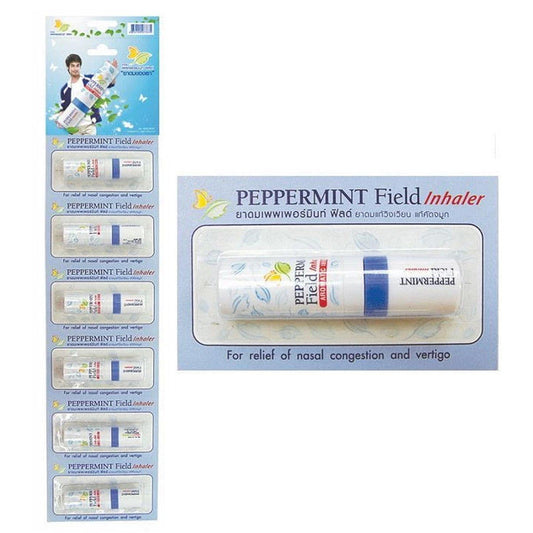 Peppermint Field Nasal Inhaler Set of 6 for Cold Dizziness and Nasal Relief