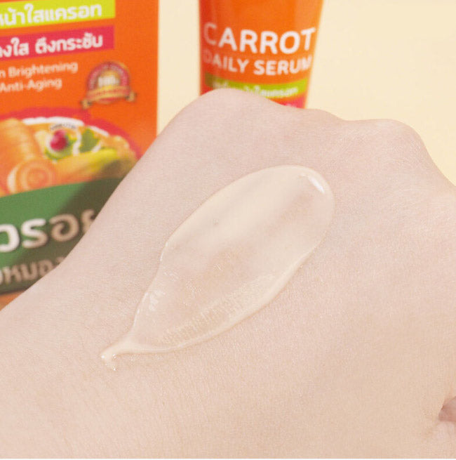 Jula's Herb Carrot Serum Lightweight Facial Serum Texture on Skin