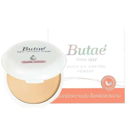 Butae Super Oil Control Powder box packaging double formula compact