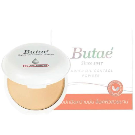 Butae Super Oil Control Powder box packaging double formula compact