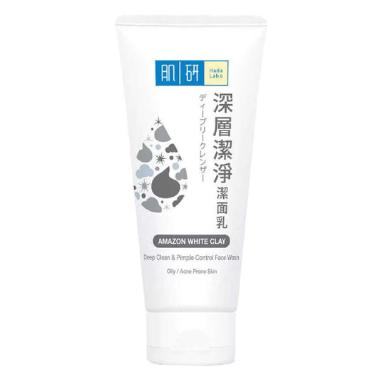Hada Labo White Clay Foam Deep Clean Face Wash Front View 100g