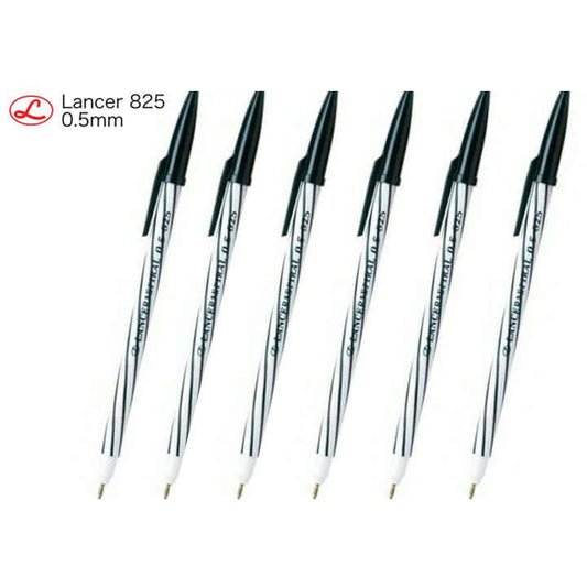 Lancer Spiral 0.5 Pen set of black ballpoint pens pack view
