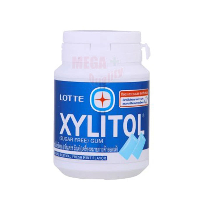Lotte Xylitol Fresh Mint Gum Sugar Free Chewing Gum 58g Bottle Oral Care