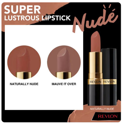 Revlon Super Lustrous Lipstick nude shades creme texture color chart display